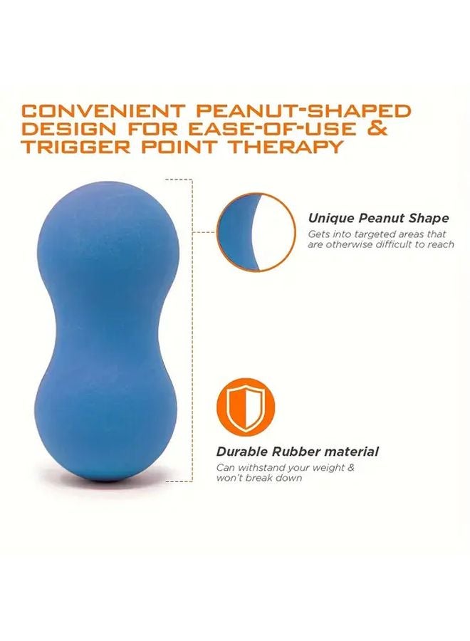 Gray Peanut Massage Ball for Deep Tissue Muscle Relief Trigger Point Therapy - Image 2